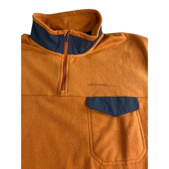 Merrell Flux Lightweight 1/4 Zip Pullover Fleece Size XL Sweatshirt Burnish - Picture 3 of 6